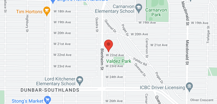 map of 3275 W 22ND AVENUE